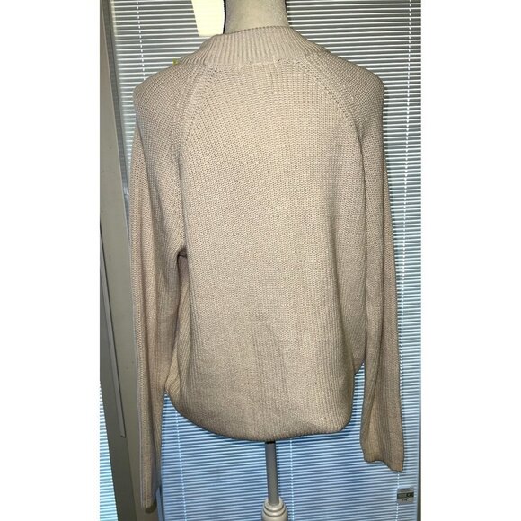 H & M Basics Beige Knit Sweater -- Large - Picture 2 of 12